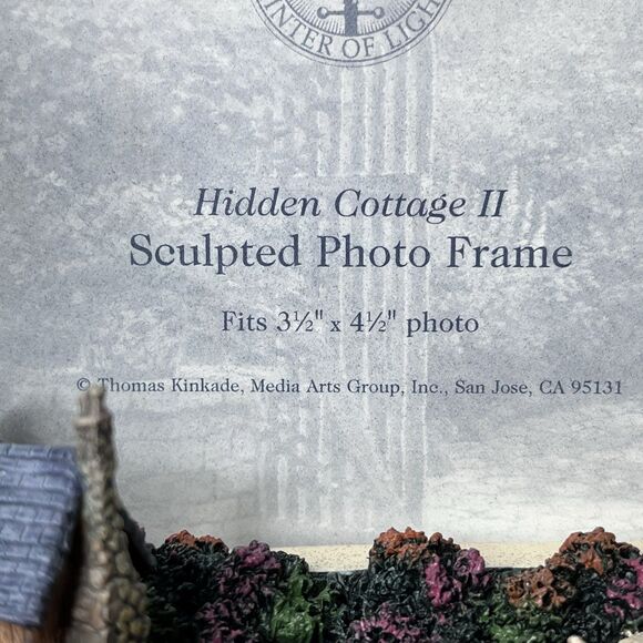 Thomas Kinkade Hidden Cottage II Sculpted Photo Frame 3.5" x 4.5" - Picture 9 of 10